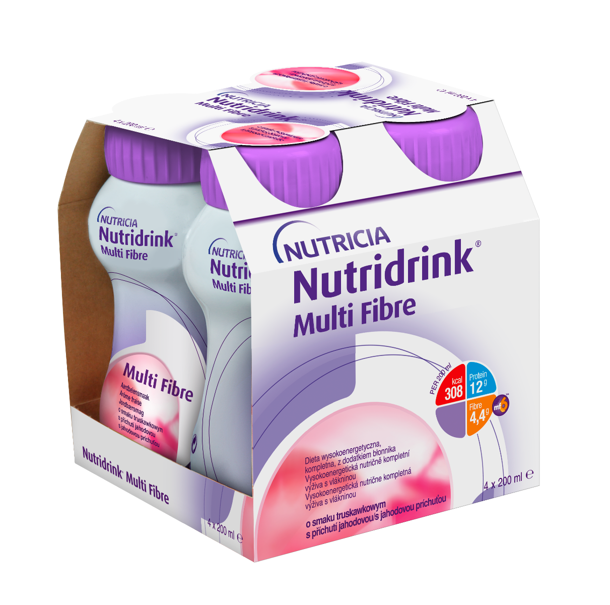 NUTRIDRINK MULTIFIBRE JAHODA