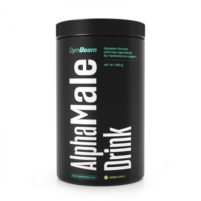 GymBeam AlphaMale Drink 400 g zelené jablko