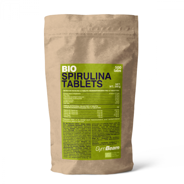 GymBeam BIO Spirulina 500 tab. bez príchute