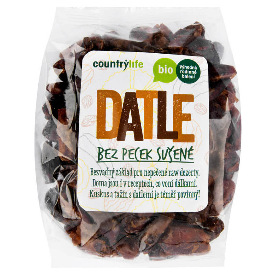 COUNTRY LIFE Datle sušené bez kôstok 500 g BIO