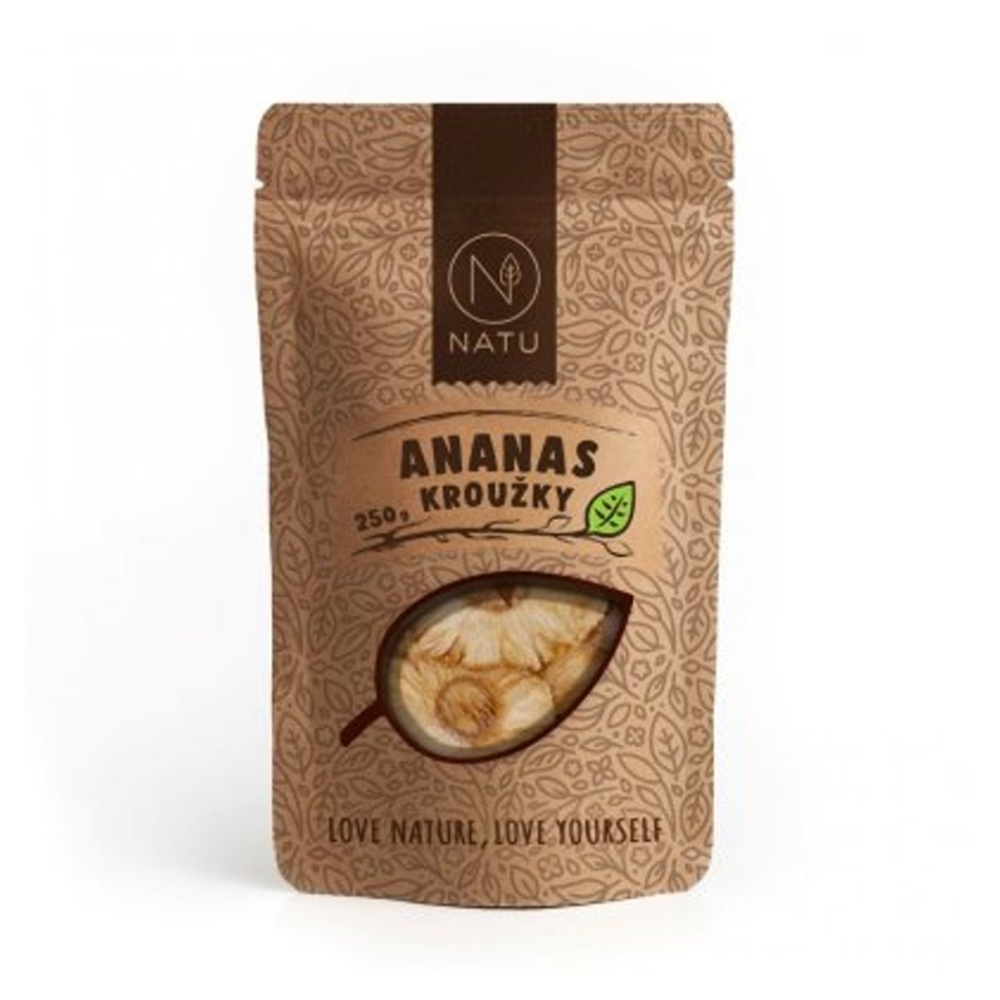 NATU Ananás krúžky 250 g