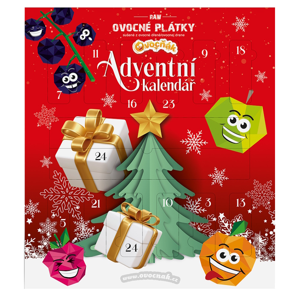 OVOCŇÁK Adventný kalendár mix 24 x 10 g