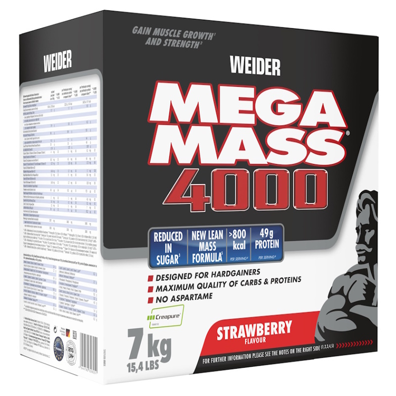 WEIDER Mega Mass 4000 Gainer Jahoda 7000 g