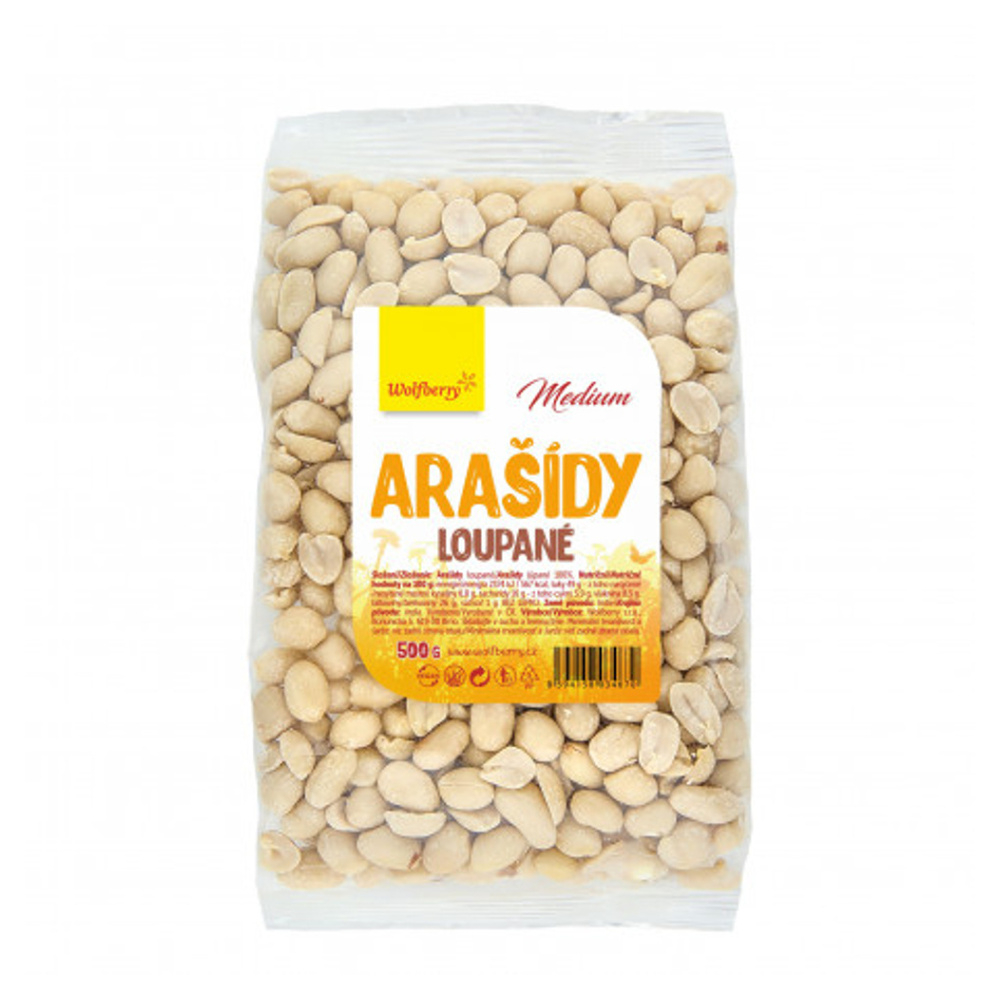 WOLFBERRY Arašidy lúpané 500 g Medium