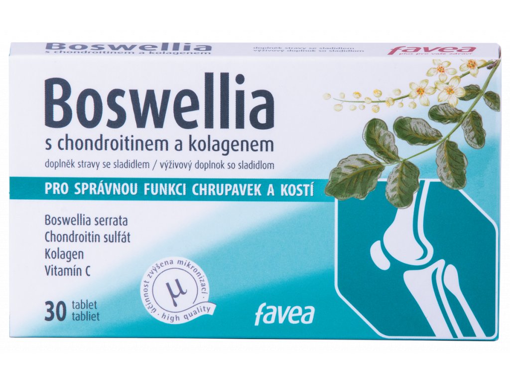 FAVEA Boswellia s chondroitinem a kolagenem 30 tabliet