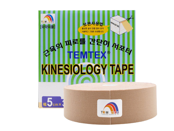 TEMTEX kinesio tape Classic XL, béžova tejpovacia páska 5cm x 32m - Ekonomické balenie